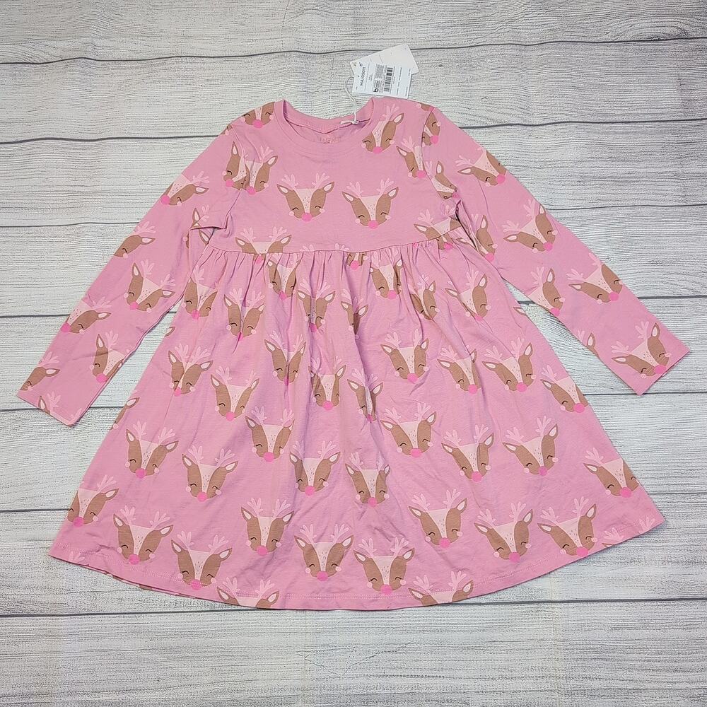 5/6 Next Pink Reindeer Dress